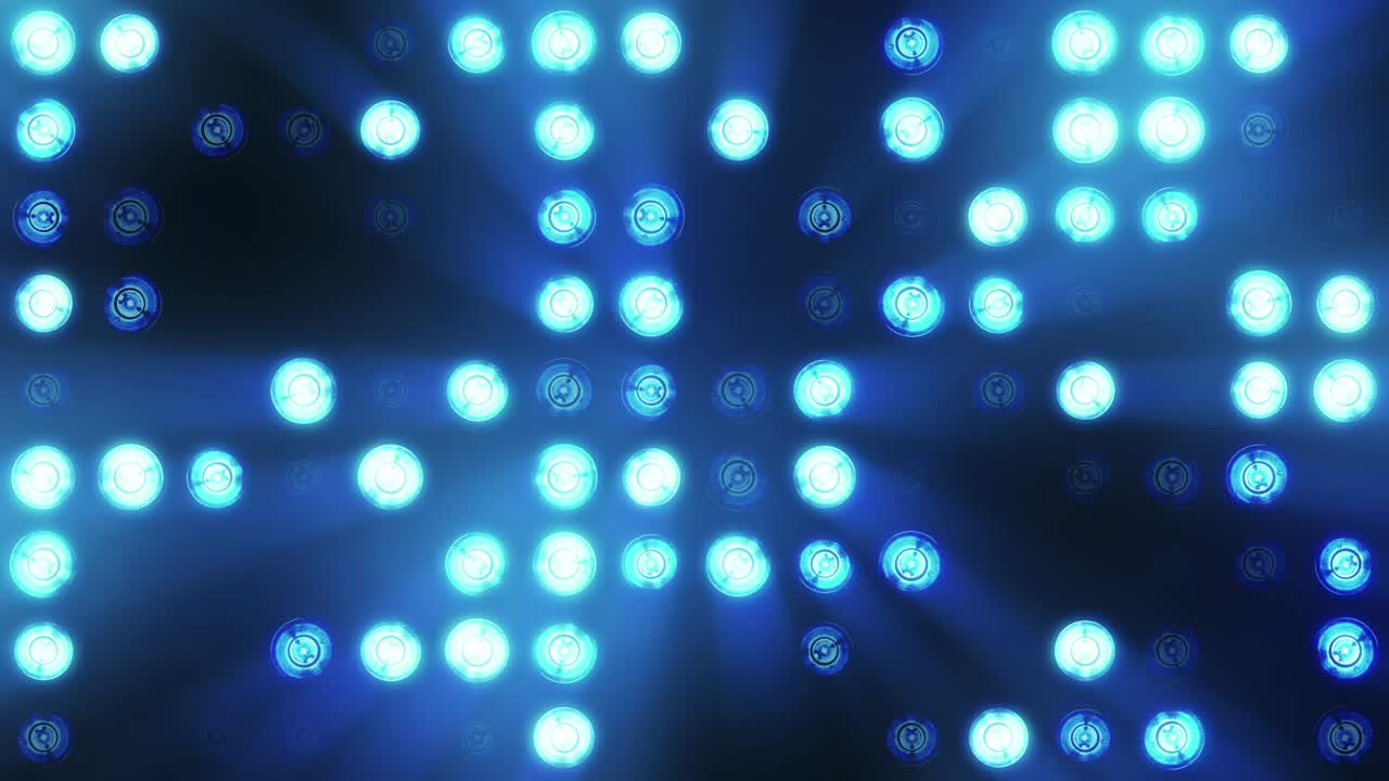 Array of Blue LED Stage Lights