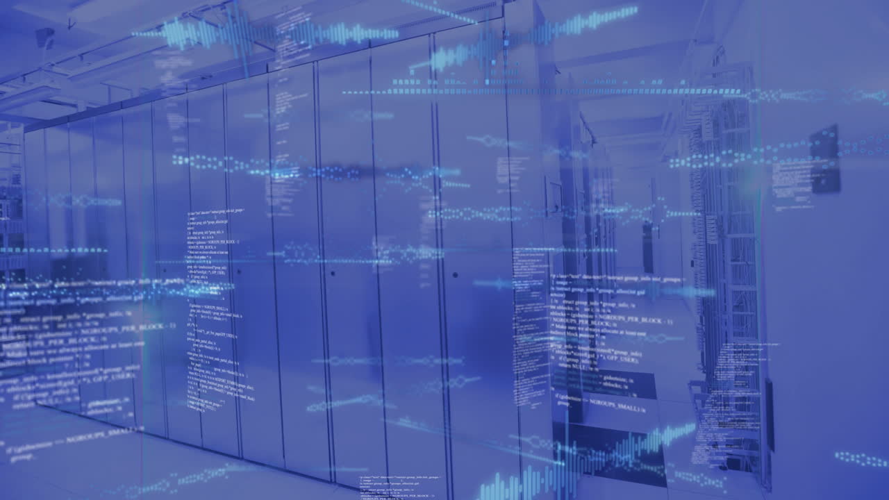 Animation of data processing over computer servers