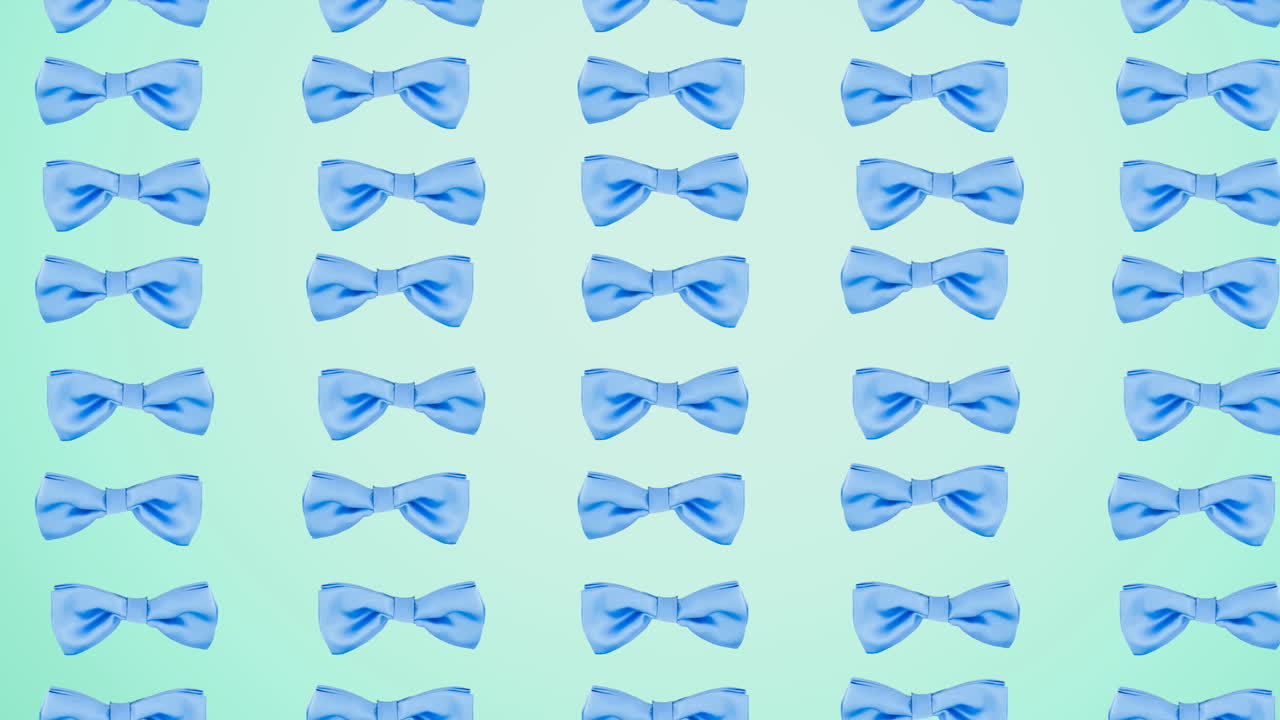 Animazione di papillon che fluttuano su sfondo verde