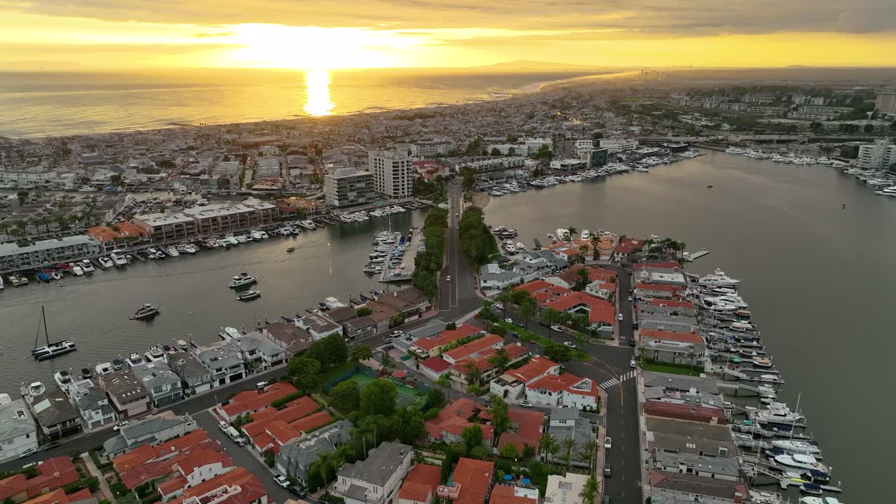 뉴포트 섬, 뉴포트 비치 캘리포니아의 조감도