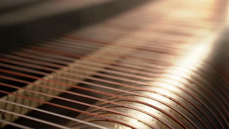 conveyor belt lines moving over a roller, industrial machine operating