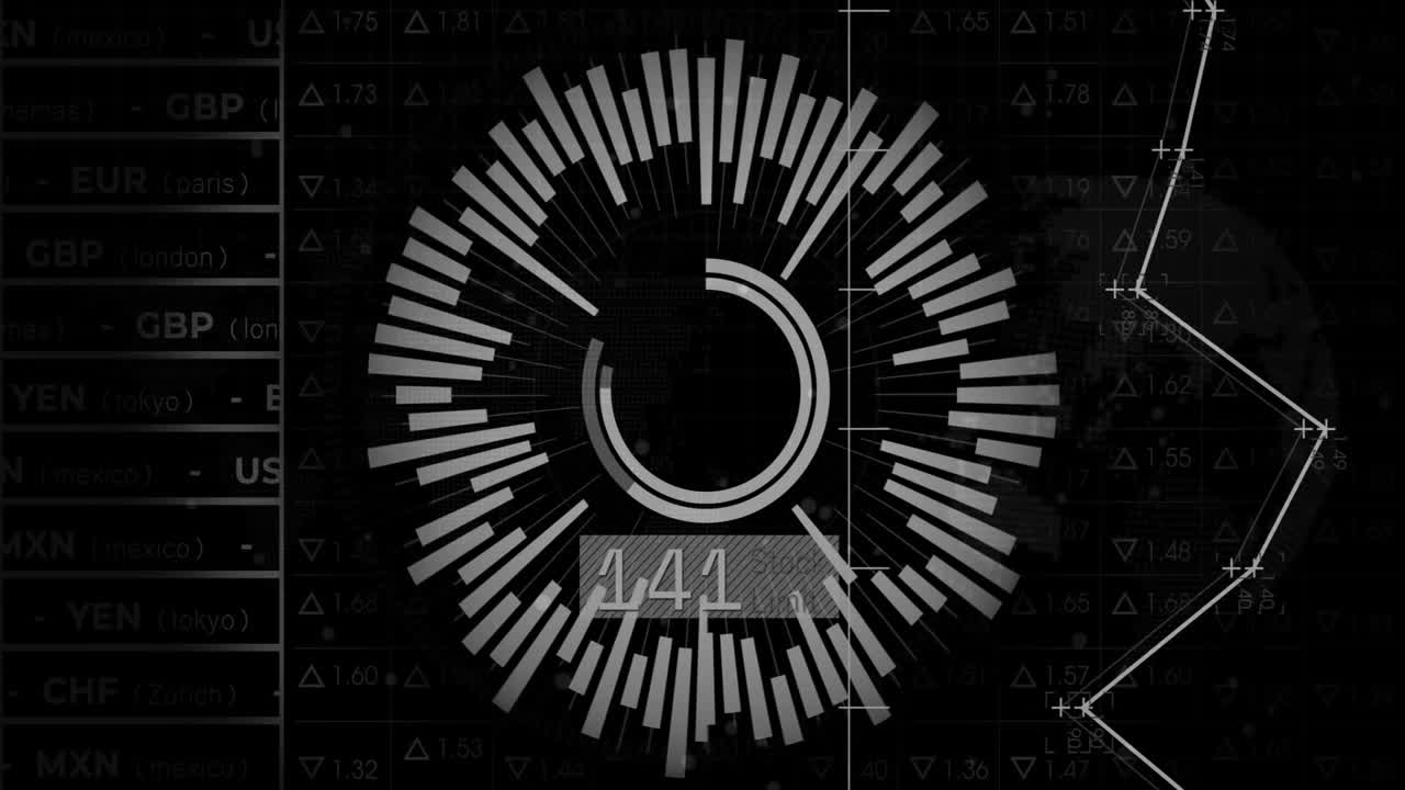 세계 통화 환율의 순환 데이터 시각화