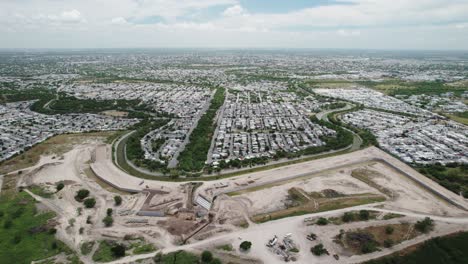 reynosa tamaulipas: aerial view of presa el águila reservoir