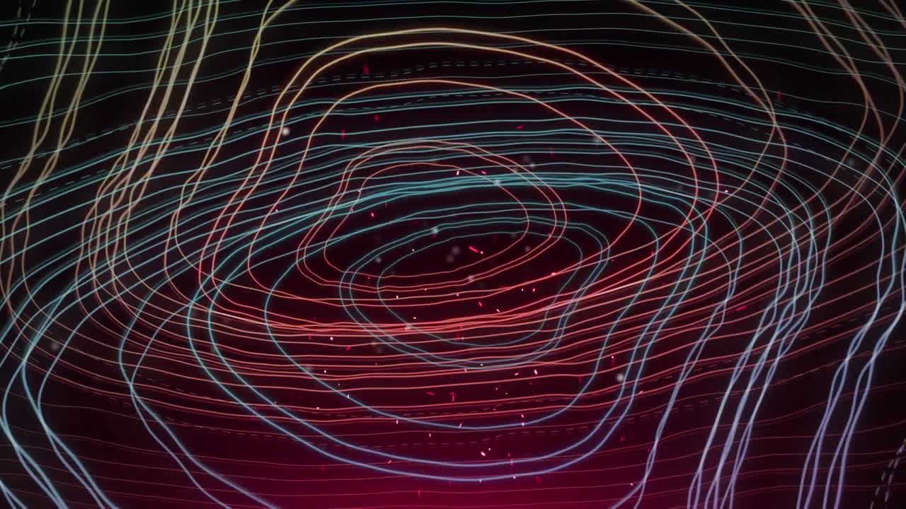 chispas de luz sobre la topografía contra un fondo negro