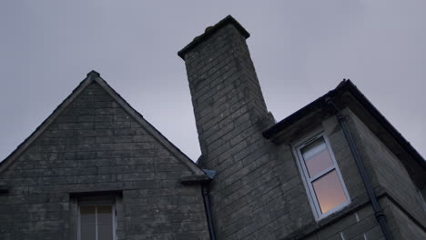 View-of-a-traditional-old-stone-house-in-England