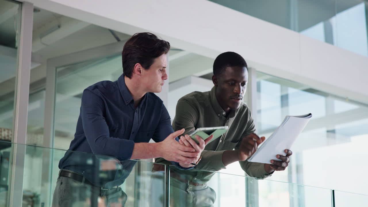 Business colleagues collaborating in a modern office space