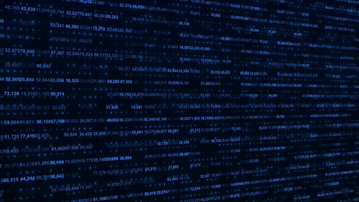 Digital Data Stream with Scrolling Numerical Information