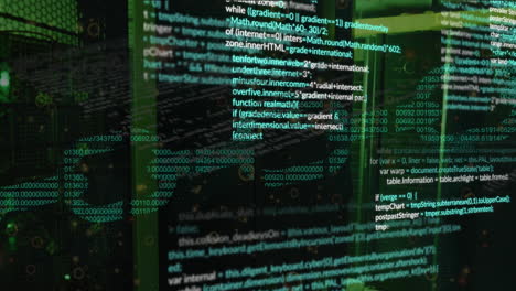 animation of data processing over online security chain