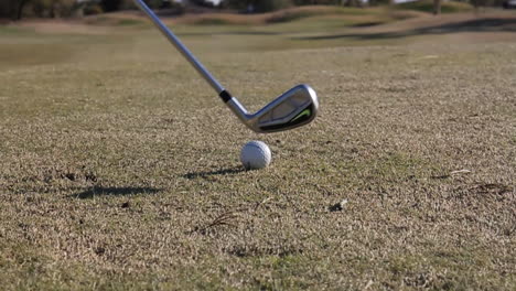 jugando al golf en el green