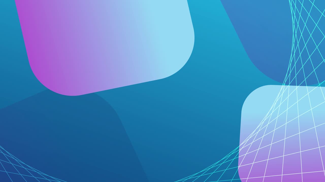 Simple square and grid on blue gradient background