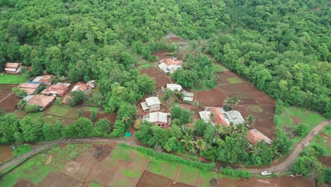 village houses bird eye view