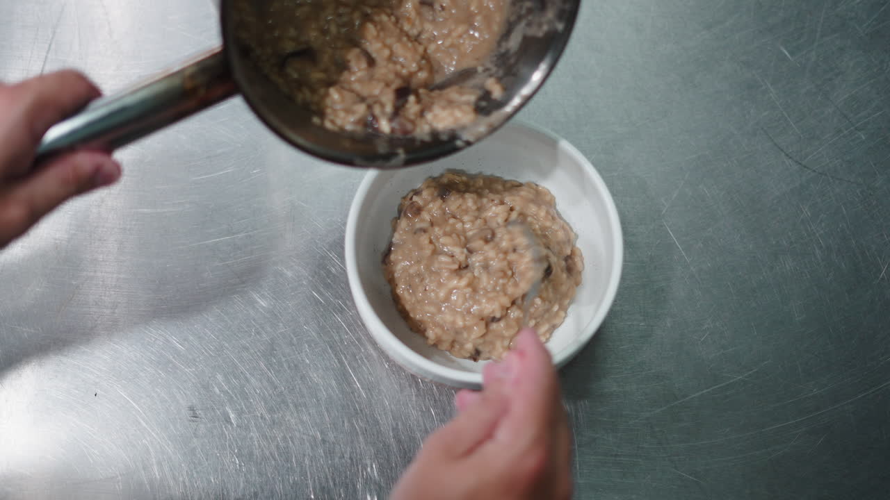 Making Mushroom Risotto