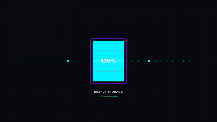 Digital Energy Storage Interface Charging and Discharging Animation