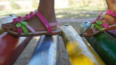 girl playing in the playground 4k