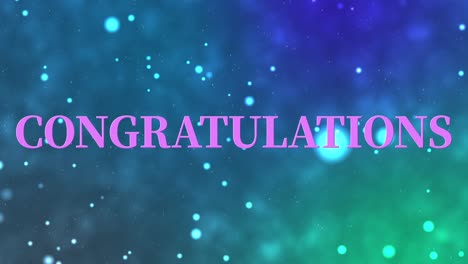 congratulations message text animation motion graphics