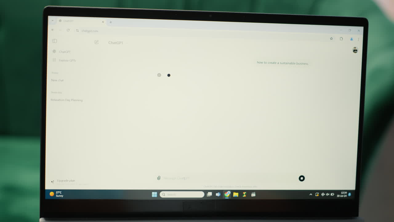 Vertical Video Bucharest, Romania - July 30th 2024 - AI chatbot delivering data driven response