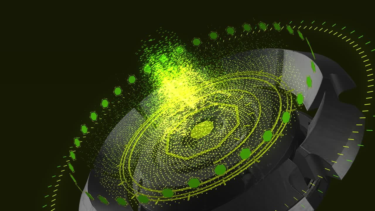 pantalla futurista hud 3d, pantalla de ciencia ficción en un fondo de 4k