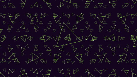 rainbow neon triangles pattern in dark galaxy