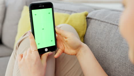 smartphone con pantalla verde, maqueta