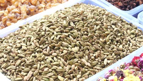assorted spices in a market