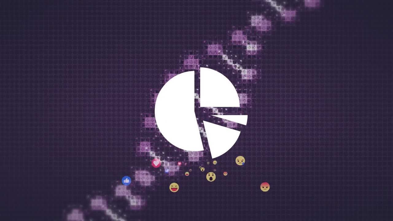 animación de la cadena de adn sobre el icono del diagrama.