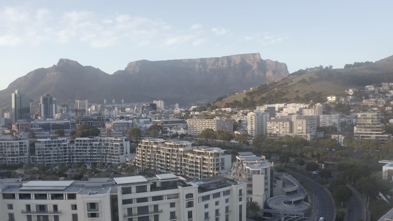 Aerial view of Cape Town, City centre from Sea Point side