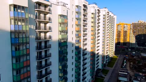 modern apartment buildings in an urban setting