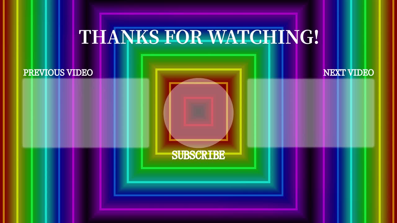 Neon sign bar line end card ending screen motion graphics