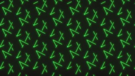 vibrant image featuring a repetitive pattern of neon green triangles arranged in a zigzag layout. the triangles face assorted directions, forming an intricate and visually captivating design