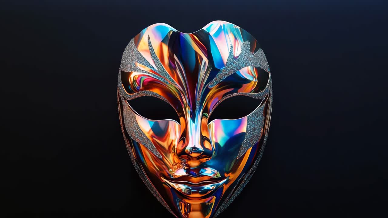 Colorful Iridescent Venetian Mask