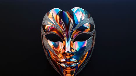 colorful iridescent venetian mask