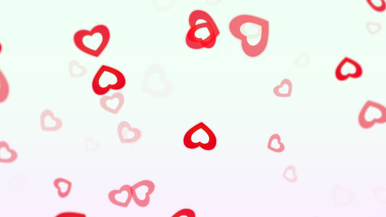 Animación de fondo brillante para el Día de San Valentín con corazón romántico 54