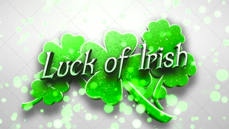 luck of irish and national green shamrock pattern