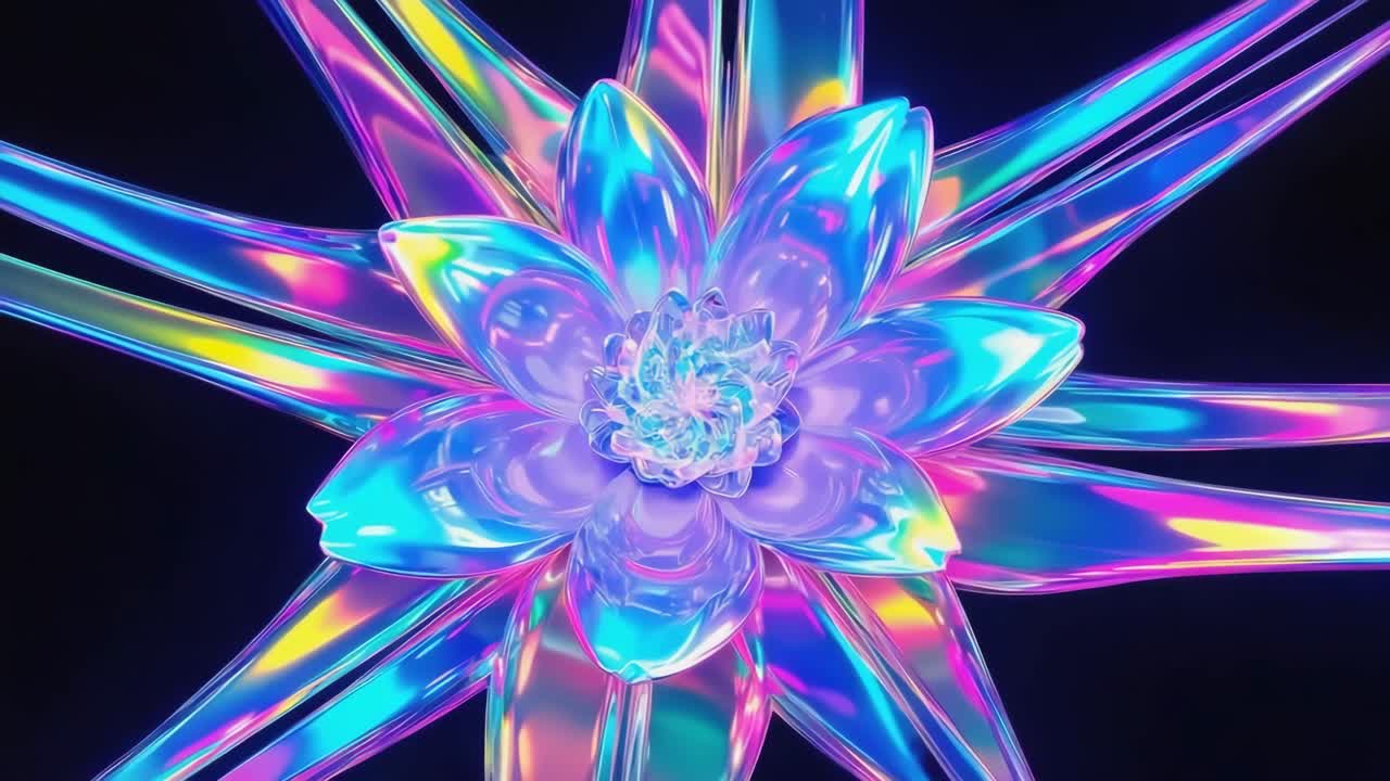 Iridescent Glass Flower