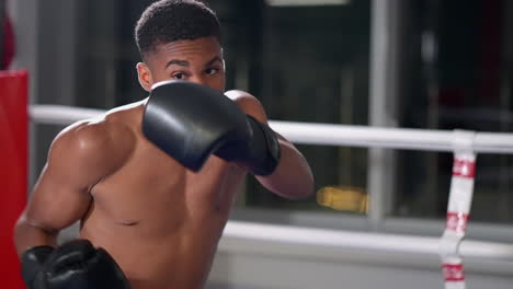 boxer training in the ring