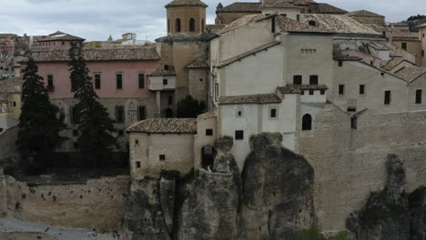 medieval architecture of building structures in cuenca, spain