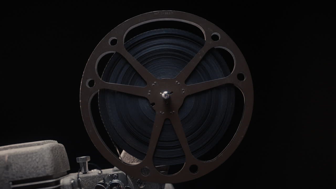Vintage Film Reel on Projector