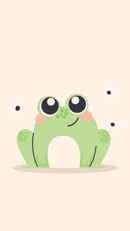 An-animation-of-a-Hand-drawn-adorable-frog-illustration