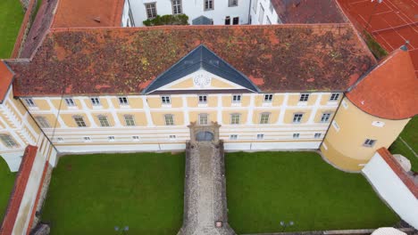 Above-View-Of-Slovenska-Bistrica-Castle-In-Slovenska-Bistrica,-Slovenia