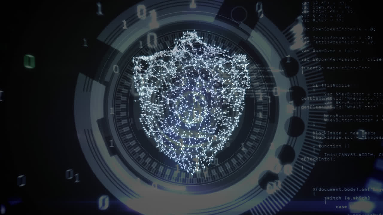 compuesto digital de una cerradura cibernética y el sistema binario