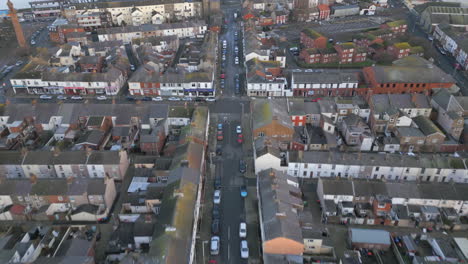 Städtische-Straßenansicht-Aus-Der-Luft-Des-Englischen-Küstenhafens-Fleetwood