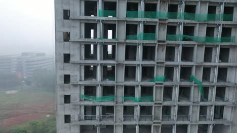 unfinished high-rise apartment building under construction