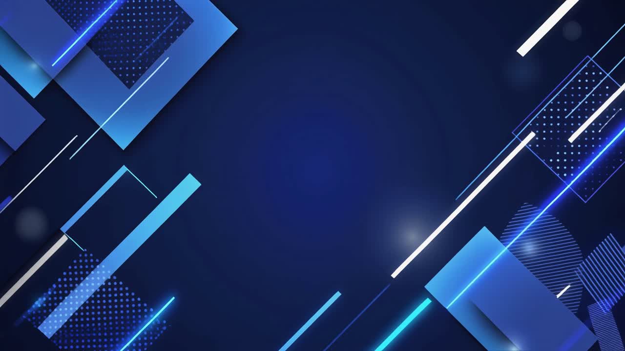 Abstract Blue Geometric Shapes and Lines Background Animation