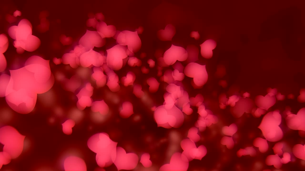 animación abstracta y romántica de corazón rojo.