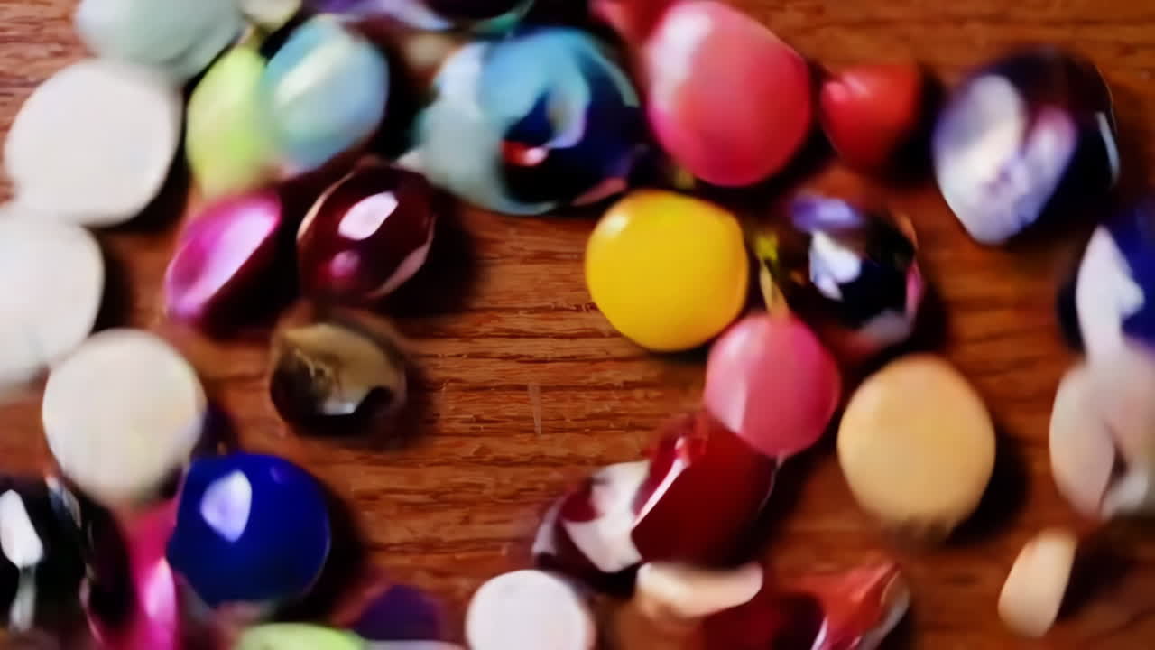 Colorful Assorted Pills on Wooden Surface