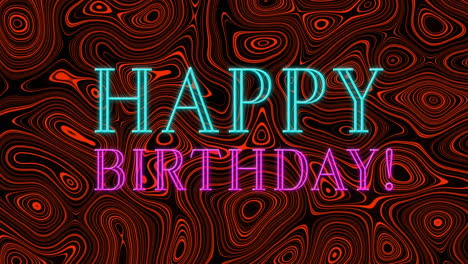 Animation-Eines-Neonfarbenen-Happy-Birthday-Textes-über-Einem-Abstrakten-Roten-Kaleidoskopmuster-Auf-Schwarzem-Hintergrund