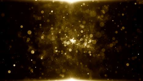 partículas de oro brillo bokeh premio polvo abstracto bucle de fondo