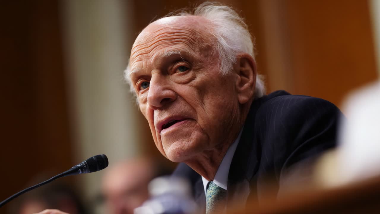 A distinguished figure engages thoughtfully during a critical discussion, sharing insights and perspectives that shape important policy and community issues