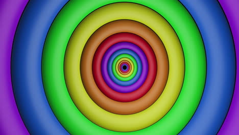 animación de círculos de arco iris y colores que se mueven en un bucle sin costuras