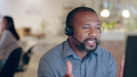 Black-man,-call-center-and-computer-consulting